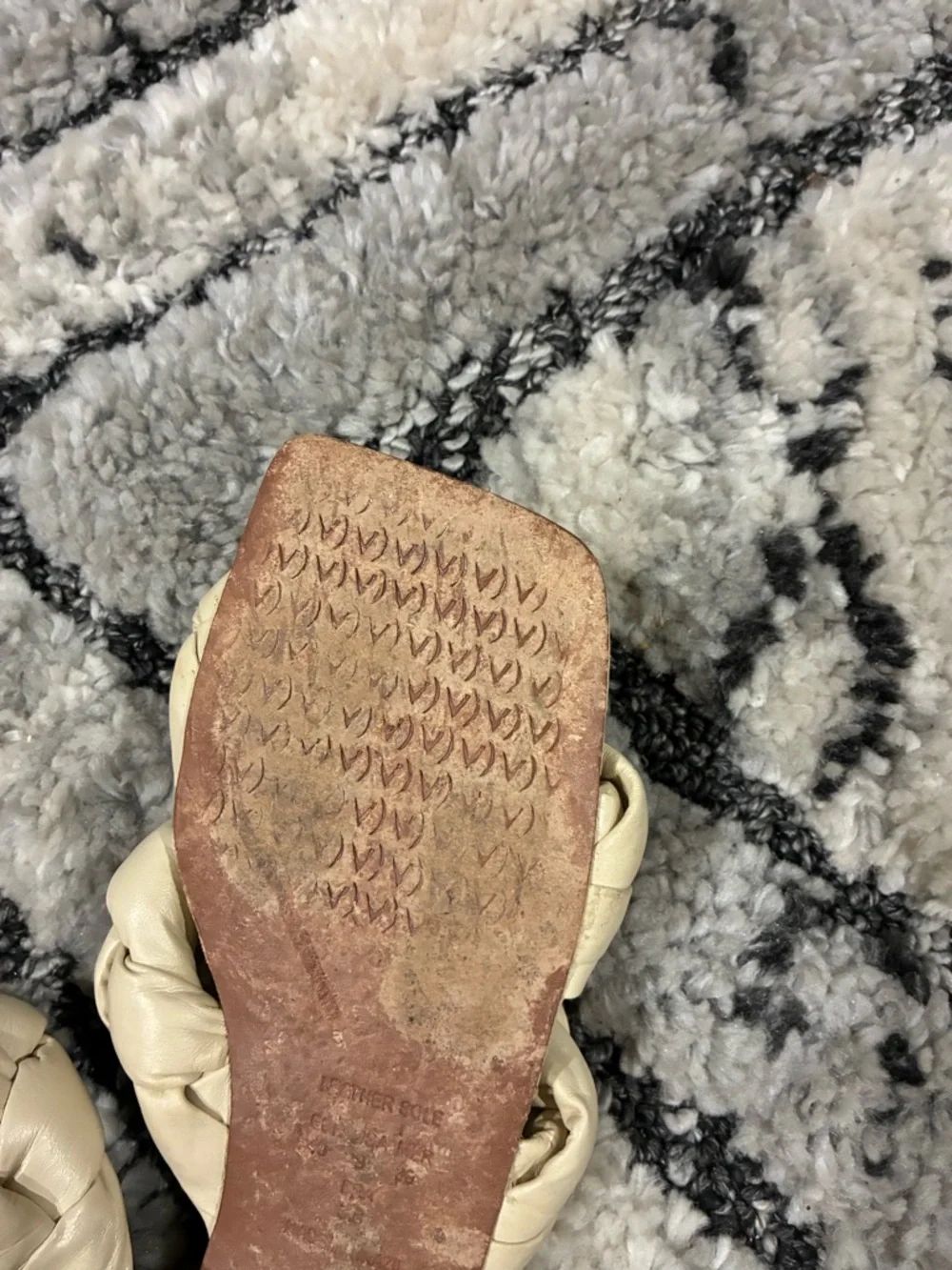 Vince Braided Double-Strap Mules in Cream - Picture 4 of 6